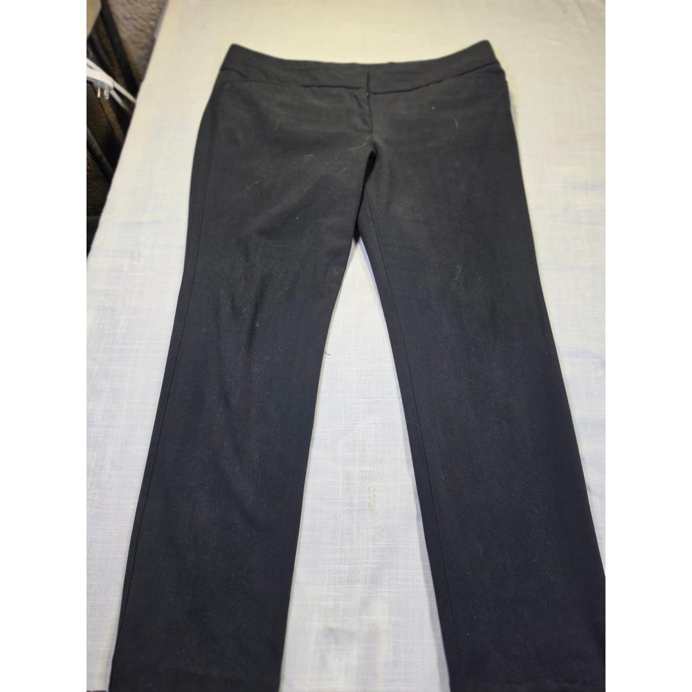 Worthington Womens Black Slim Fit Dress Pants Trousers Size 14 Office Wear